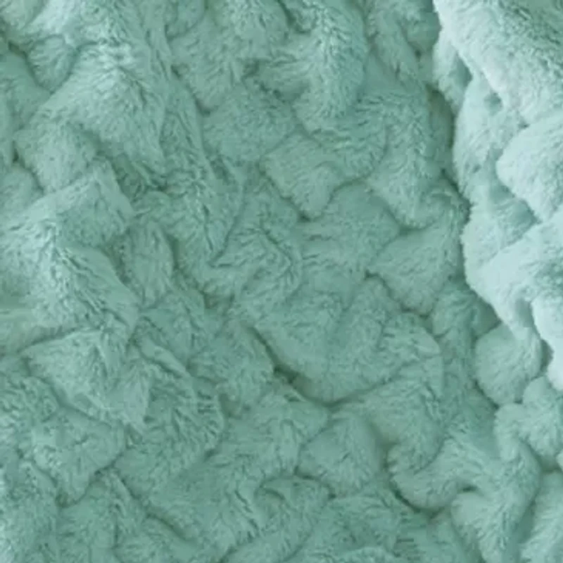 Ruched Fur Throw