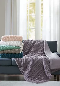 Ruched Fur Throw