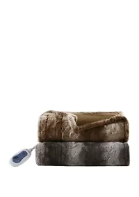 Zuri Oversized Faux Fur Heated Throw