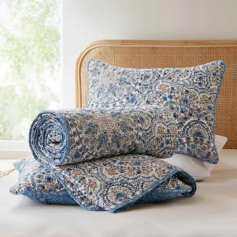 Valerie Boho Floral Reversible Quilt