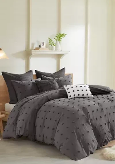 100% Cotton Brooklyn Ultra Soft Jacquard Duvet Cover Set