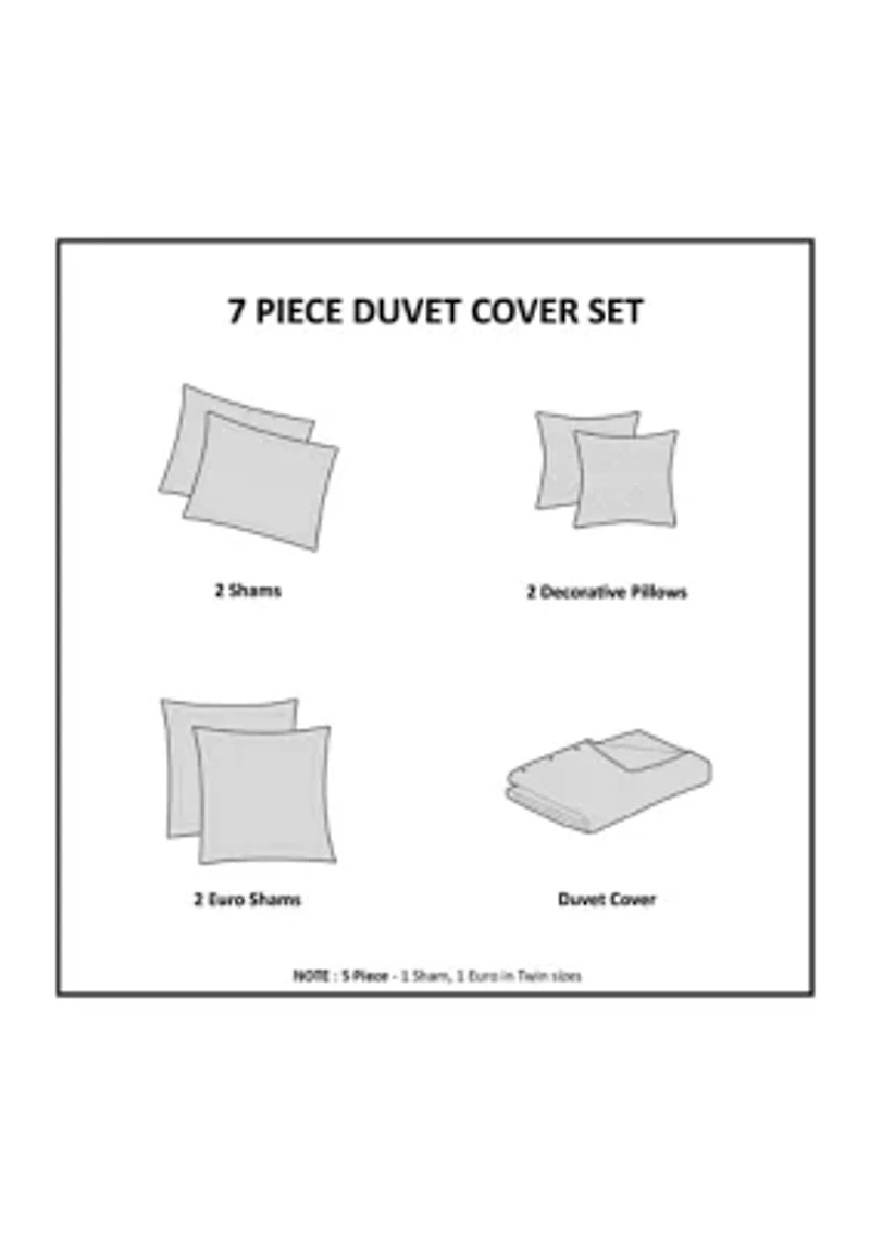 100% Cotton Brooklyn Ultra Soft Jacquard Duvet Cover Set