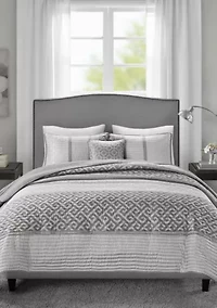 Bennett 4 Piece Reversible Jacquard Coverlet Set