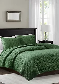 Harper Velvet 3 Piece Quilt Set