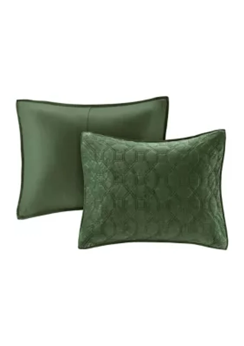 Harper Velvet 3 Piece Quilt Set