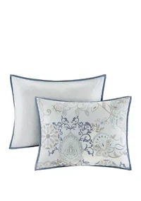 Isla 3 Piece Cotton Printed Reversible Duvet Cover Set