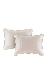 Tuscany 3 Piece Reversible Scalloped Edge Quilt Set