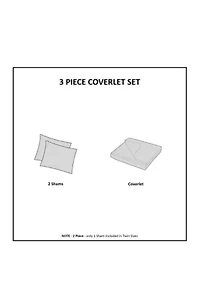 Tuscany 3 Piece Reversible Scalloped Edge Quilt Set