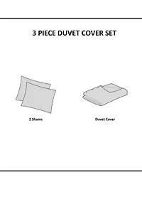 Amaya 3 Piece Cotton Seersucker Duvet Cover Set