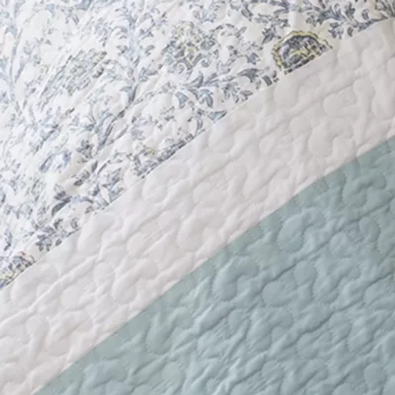 Dawn 6 Piece Cotton Percale Comforter Set with Throw Pillows