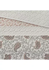 Dawn 6 Piece Cotton Percale Reversible Coverlet Set