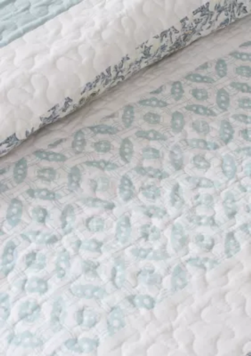 Dawn 6 Piece Cotton Percale Comforter Set with Throw Pillows