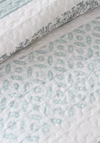 Dawn 6 Piece Cotton Percale Comforter Set with Throw Pillows