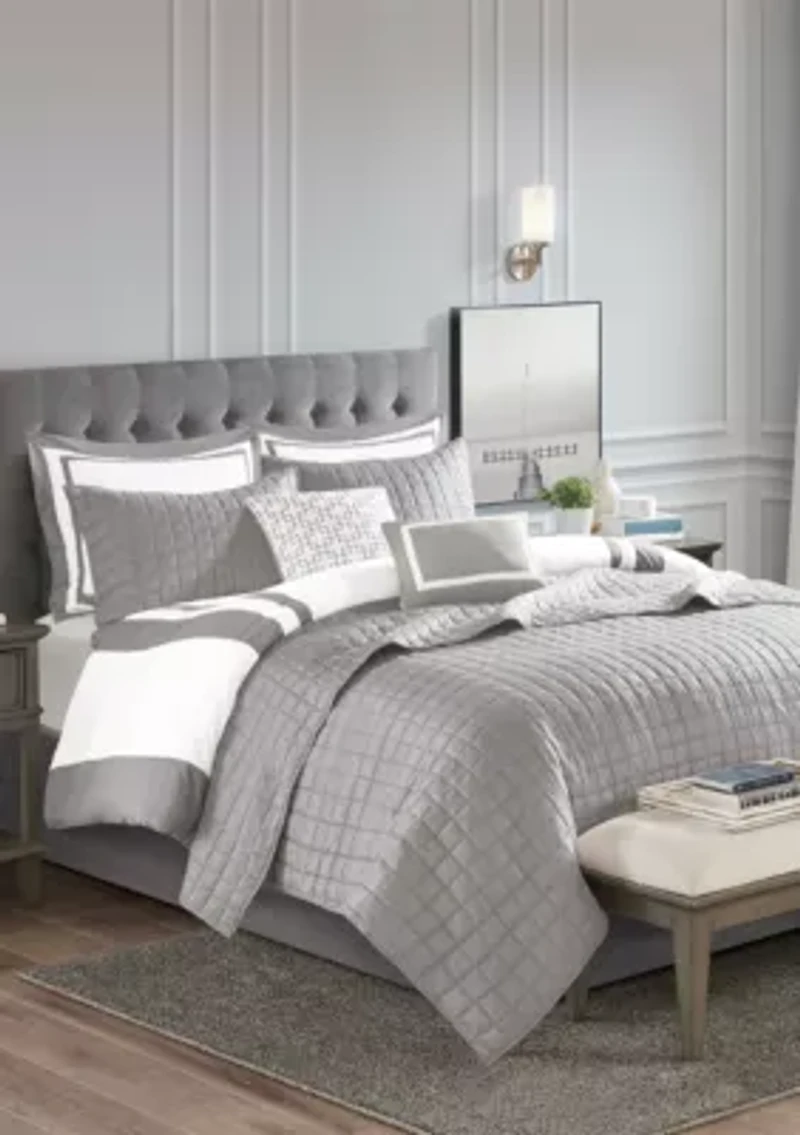 Heritage 8 Piece Comforter and Coverlet Set Collection