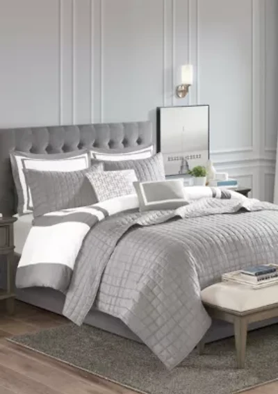 Heritage 8 Piece Comforter and Coverlet Set Collection