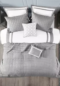 Heritage 8 Piece Comforter and Coverlet Set Collection