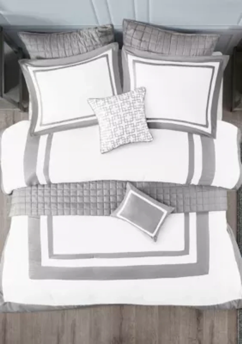 Heritage 8 Piece Comforter and Coverlet Set Collection