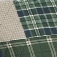 Timber Cotton Reversible Patchwork Print Quilt Set