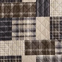 Timber Cotton Reversible Patchwork Print Quilt Set