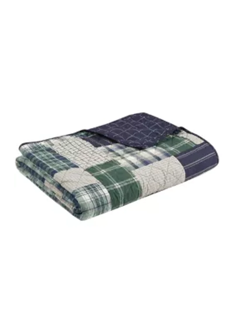 Timber Cotton Reversible Patchwork Print Quilt Set