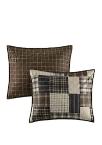 Timber Cotton Reversible Patchwork Print Quilt Set