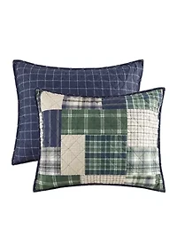 Timber Cotton Reversible Patchwork Print Quilt Set