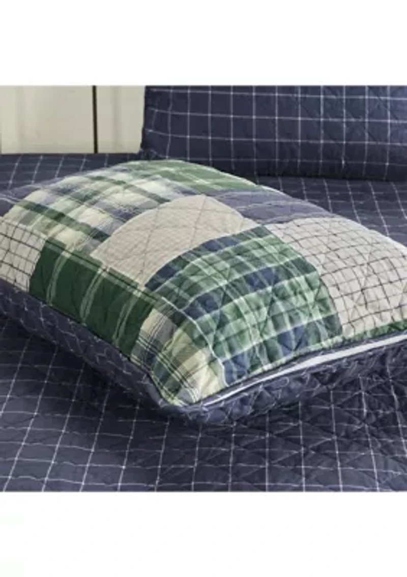Timber Cotton Reversible Patchwork Print Quilt Set