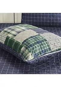 Timber Cotton Reversible Patchwork Print Quilt Set