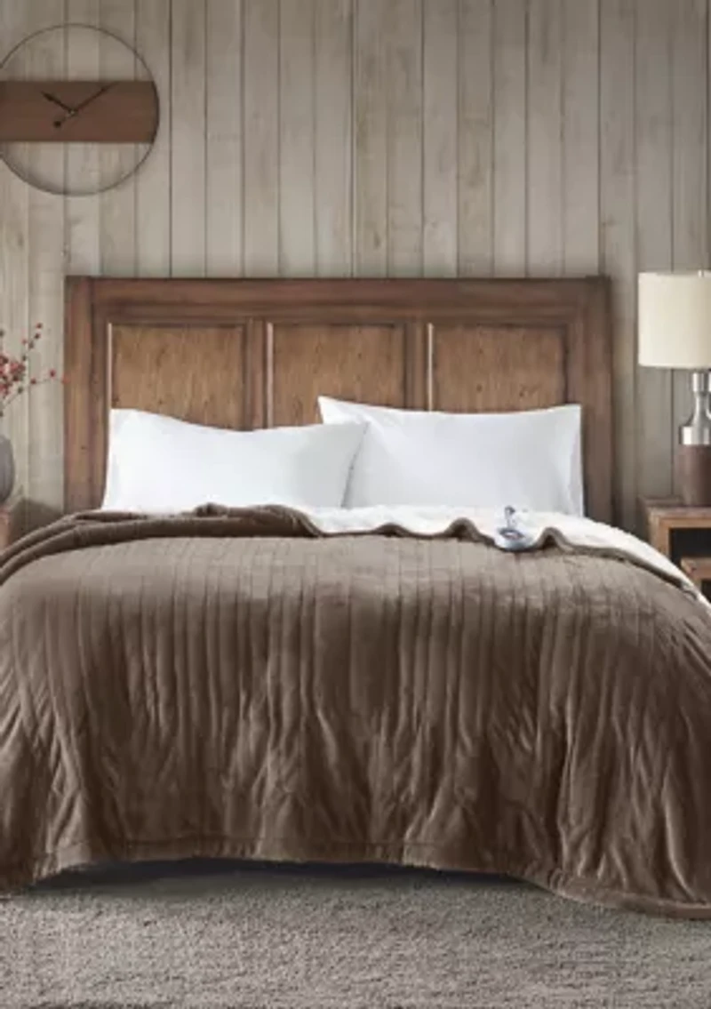 Heated Plush to Berber Blanket