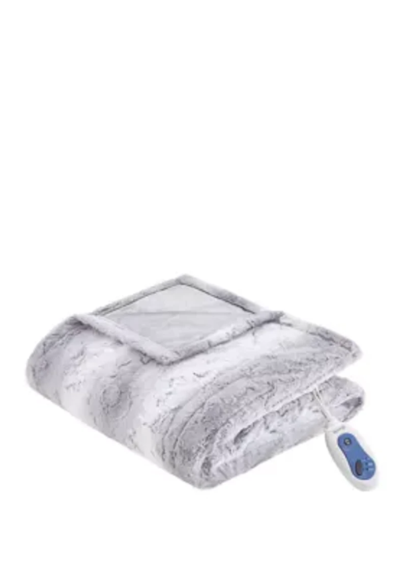 Zuri Oversized Faux Fur Heated Throw