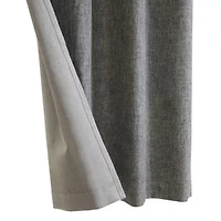 Duo Vice Versa Total Blackout Reversible Grommet Curtain Panel 52 x 63 Black and Grey