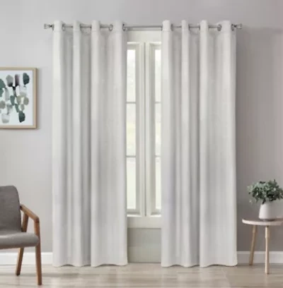Bristol Room Darkening Grommet Curtain Panel 52 x 108 White