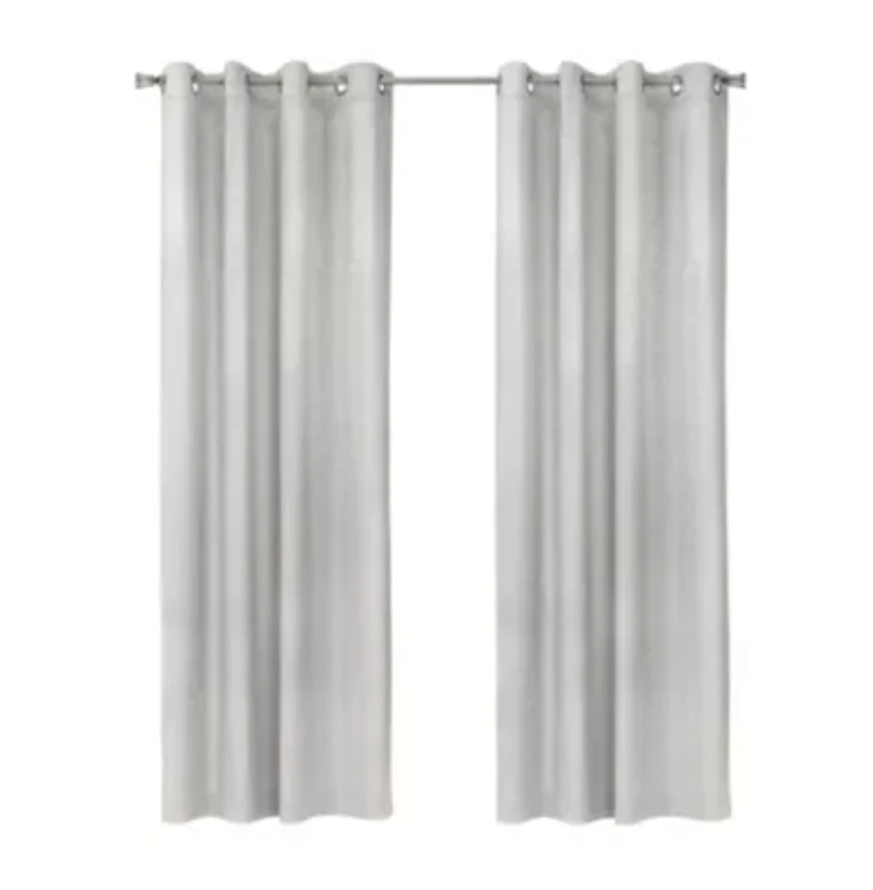 Bristol Room Darkening Grommet Curtain Panel 52 x 108 White