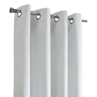 Marissa Blackout Grommet Curtain Panel 52 x 63 Light Grey