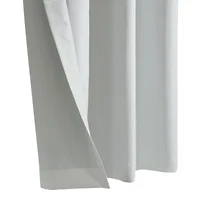 Marissa Blackout Grommet Curtain Panel 52 x 63 Light Grey