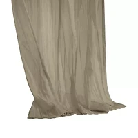 Paloma Sheer Dual Header Curtain Panel 52 x 84 Khaki