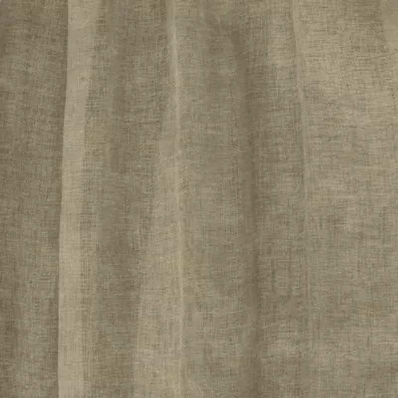 Paloma Sheer Dual Header Curtain Panel 52 x 84 Khaki