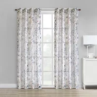 Audrey Printed Sheer Grommet Curtain Panel 52 x 95 Multi