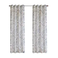 Audrey Printed Sheer Grommet Curtain Panel 52 x 95 Multi