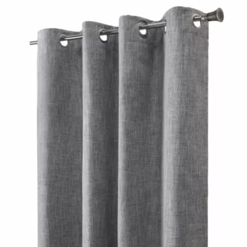 Duo Vice Versa Total Blackout Reversible Grommet Curtain Panel 52 x 84 Grey and Taupe