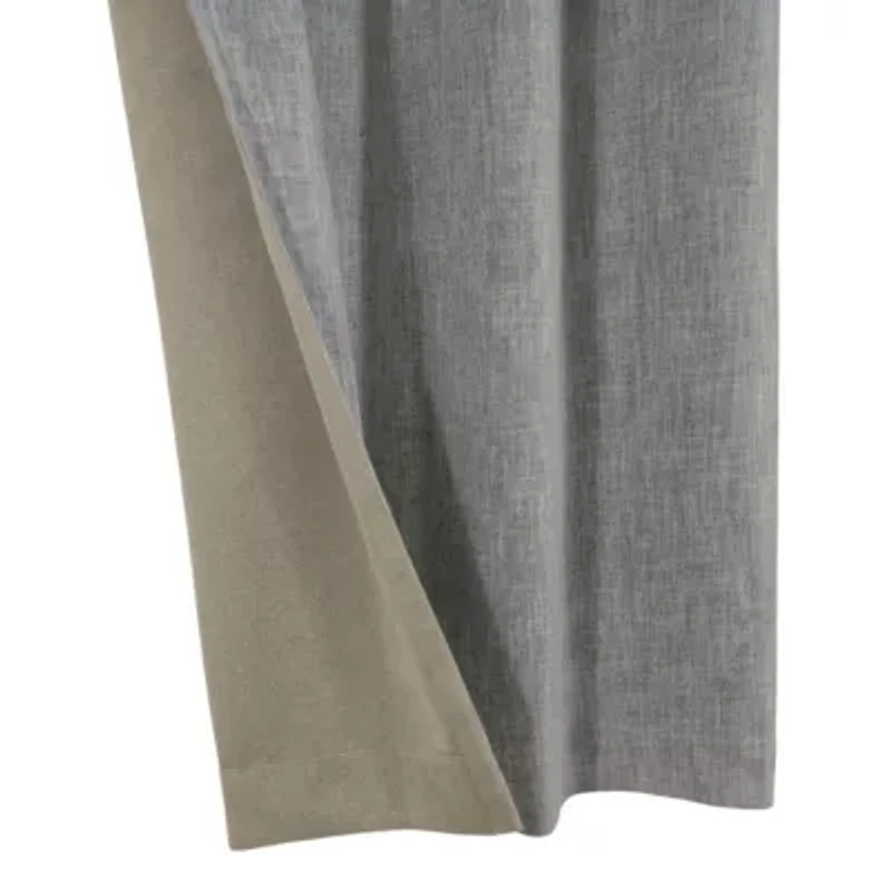 Duo Vice Versa Total Blackout Reversible Grommet Curtain Panel 52 x 84 Grey and Taupe