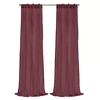Paloma Sheer Dual Header Curtain Panel 52 x