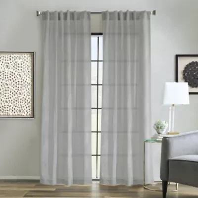 Trenton Light Filtering Dual Header Curtain Panel 52 x 84 Grey