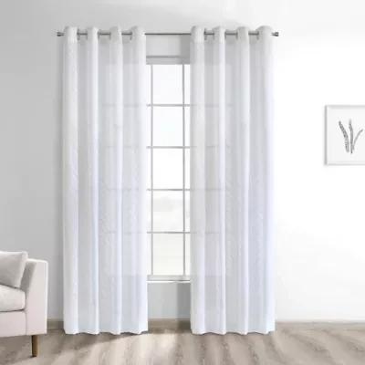 Regina Sheer Grommet Curtain Panel 52 x 84 White