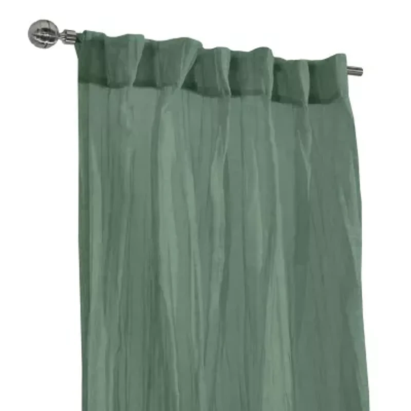 Paloma Sheer Dual Header Curtain Panel 52 x 63 Sage