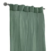 Paloma Sheer Dual Header Curtain Panel 52 x 63 Sage