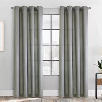 Milo Light Filtering Grommet Curtain Panel 52 x 84 Grey