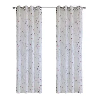 Hazel Sheer Grommet Curtain Panel 52 x 84 Pink