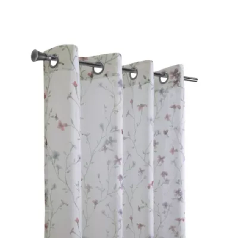 Hazel Sheer Grommet Curtain Panel 52 x 84 Pink