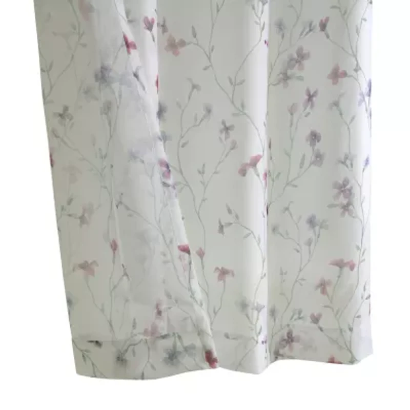 Hazel Sheer Grommet Curtain Panel 52 x 84 Pink